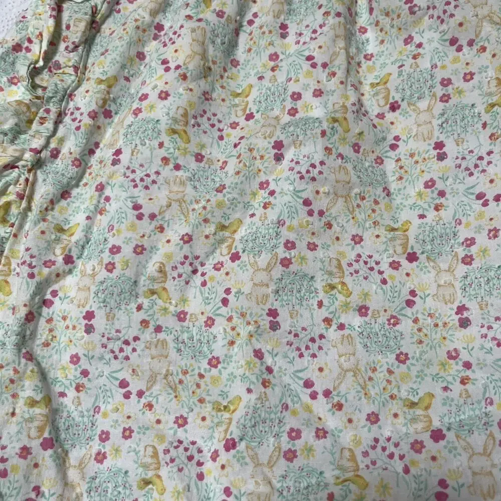 Shabby Chic Bunny Floral Dress Size 7
